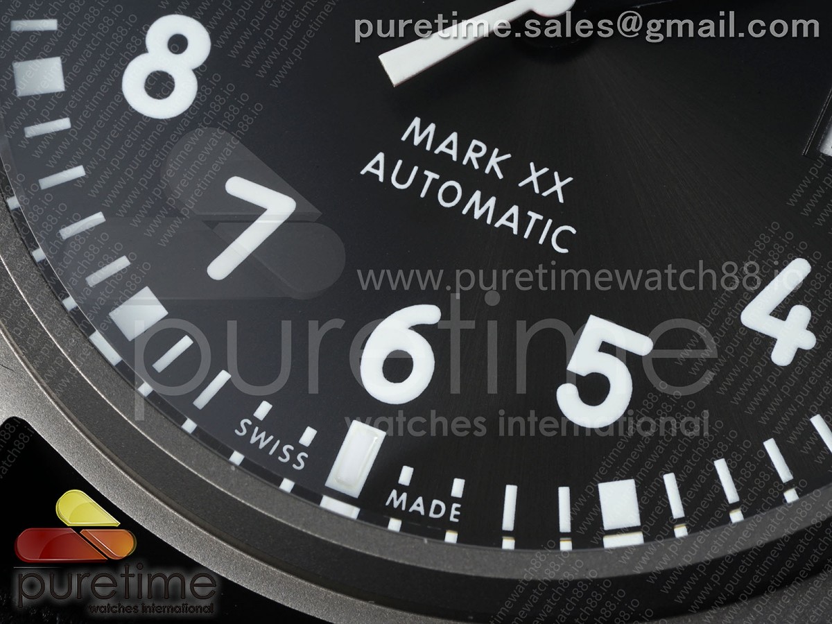Mark XX Patrouille Suisse Titanium IW328209 M+F on Black Nylon Strap Miyota9015