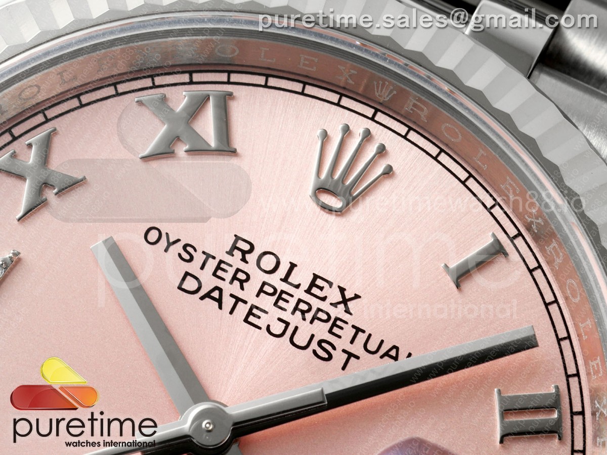 DateJust 36 126234 EWEF Pink Diamonds Roman Dial on SS Jubilee Bracelet A3235