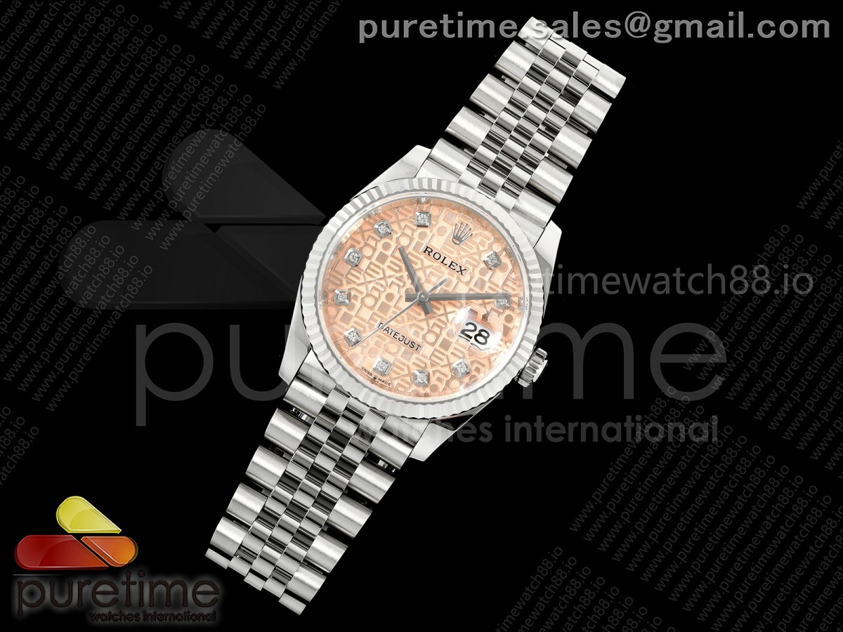 DateJust 36 126234 EWEF RG Computer Diamonds Dial on SS Jubilee Bracelet A3235