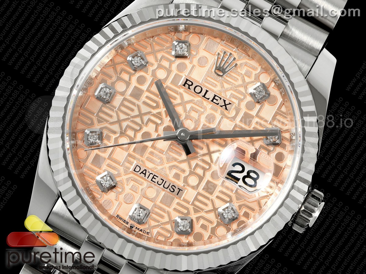 DateJust 36 126234 EWEF RG Computer Diamonds Dial on SS Jubilee Bracelet A3235