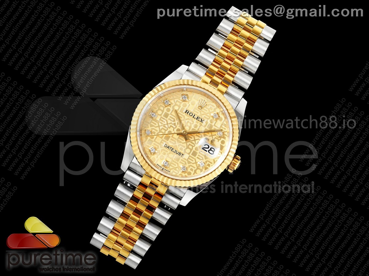 DateJust 36 126233 EWEF YG Computer Diamonds Dial on SS/YG Jubilee Bracelet A3235