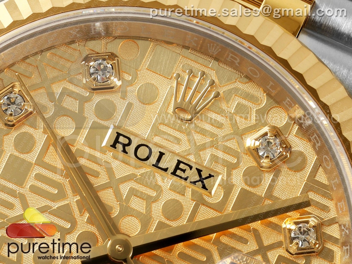 DateJust 36 126233 EWEF YG Computer Diamonds Dial on SS/YG Jubilee Bracelet A3235
