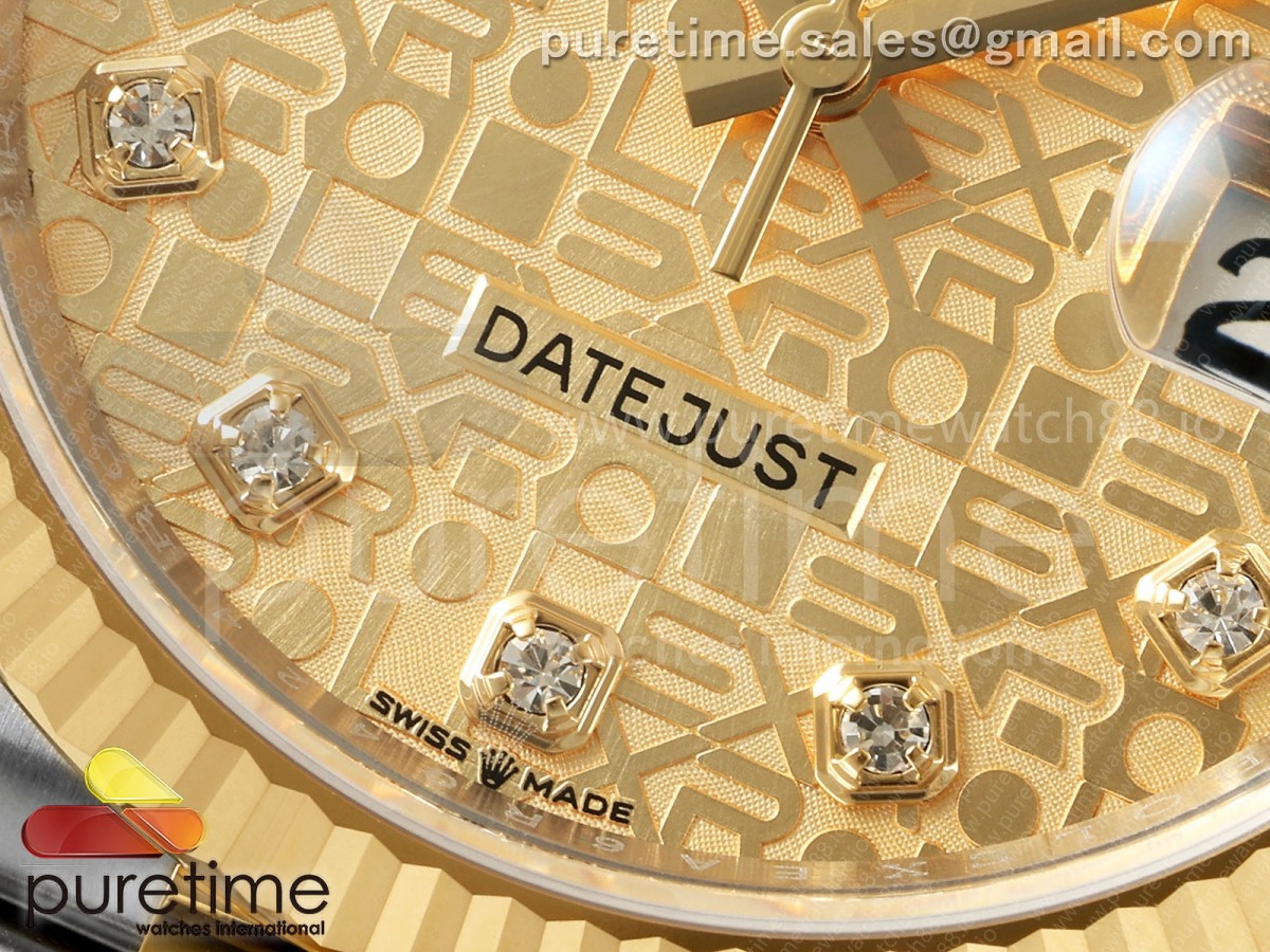 DateJust 36 126233 EWEF YG Computer Diamonds Dial on SS/YG Jubilee Bracelet A3235