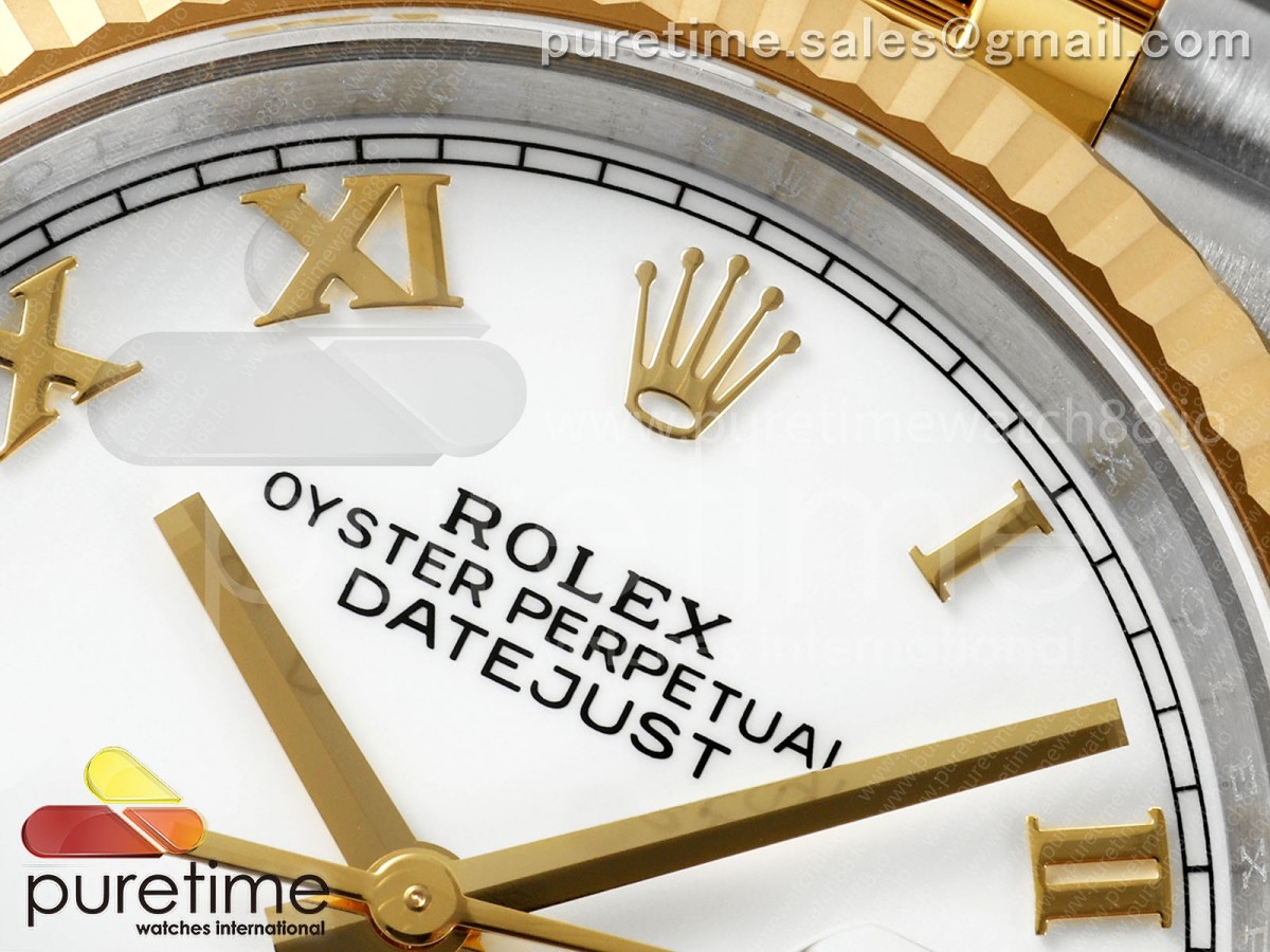 DateJust 36 126233 EWEF White Roman Dial on SS/YG Jubilee Bracelet A3235