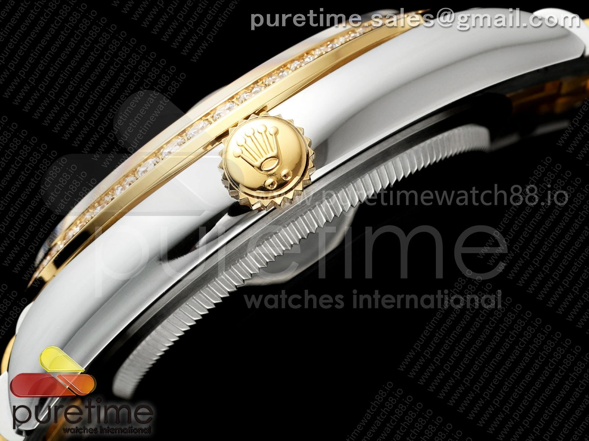 DateJust 36 126233 EWEF White MOP Diamonds Dial Diamonds Bezel on SS/YG Jubilee Bracelet A3235