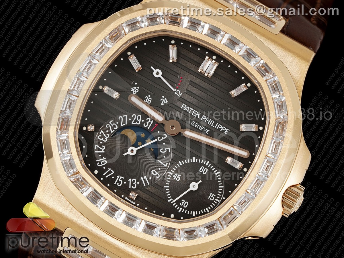 Nautilus 5712 RG PPF Gray Dial on Brown Leather Strap A240 V3