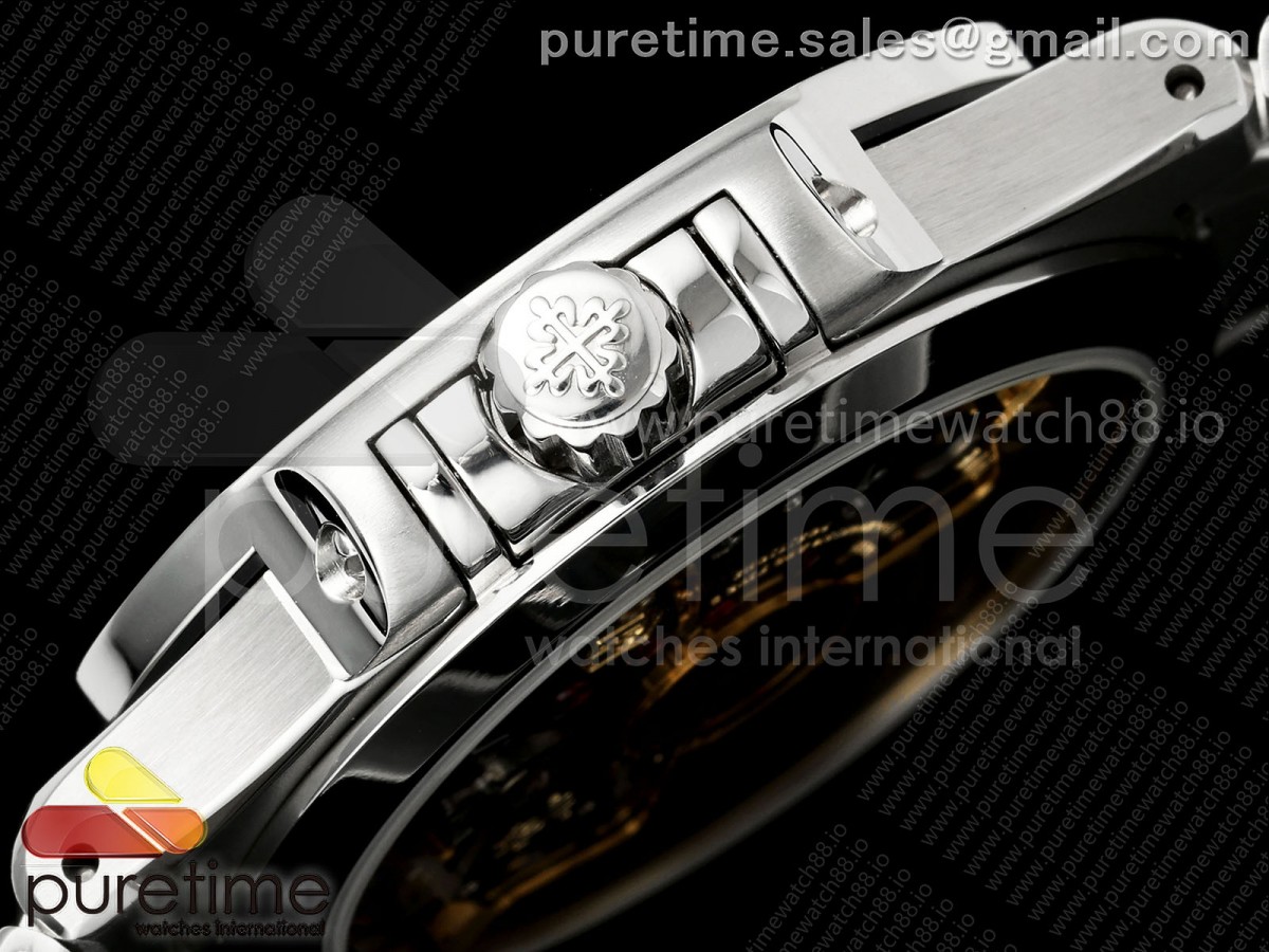 Nautilus 7118 Ladies SS MSF Blue Dial Diamonds Bezel on SS Bracelet 324CS
