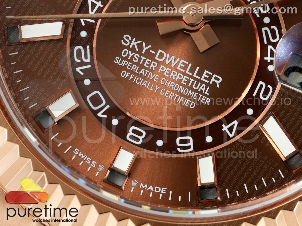 Skydweller 336935 RG Noob Brown Dial on RG Jubilee Bracelet A9002 V2