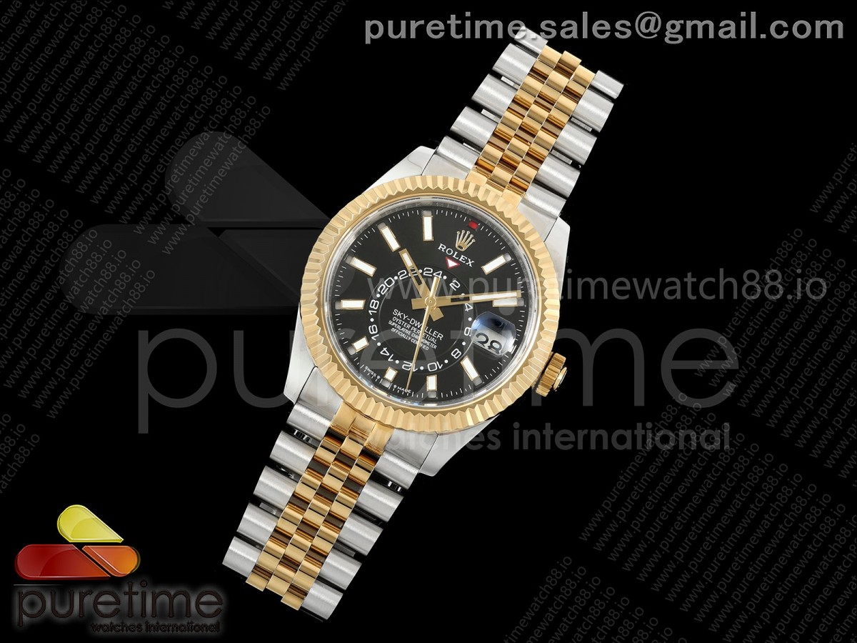 Skydweller 336933 SS/YG Noob Black Dial on SS/YG Jubilee Bracelet A9002 V2