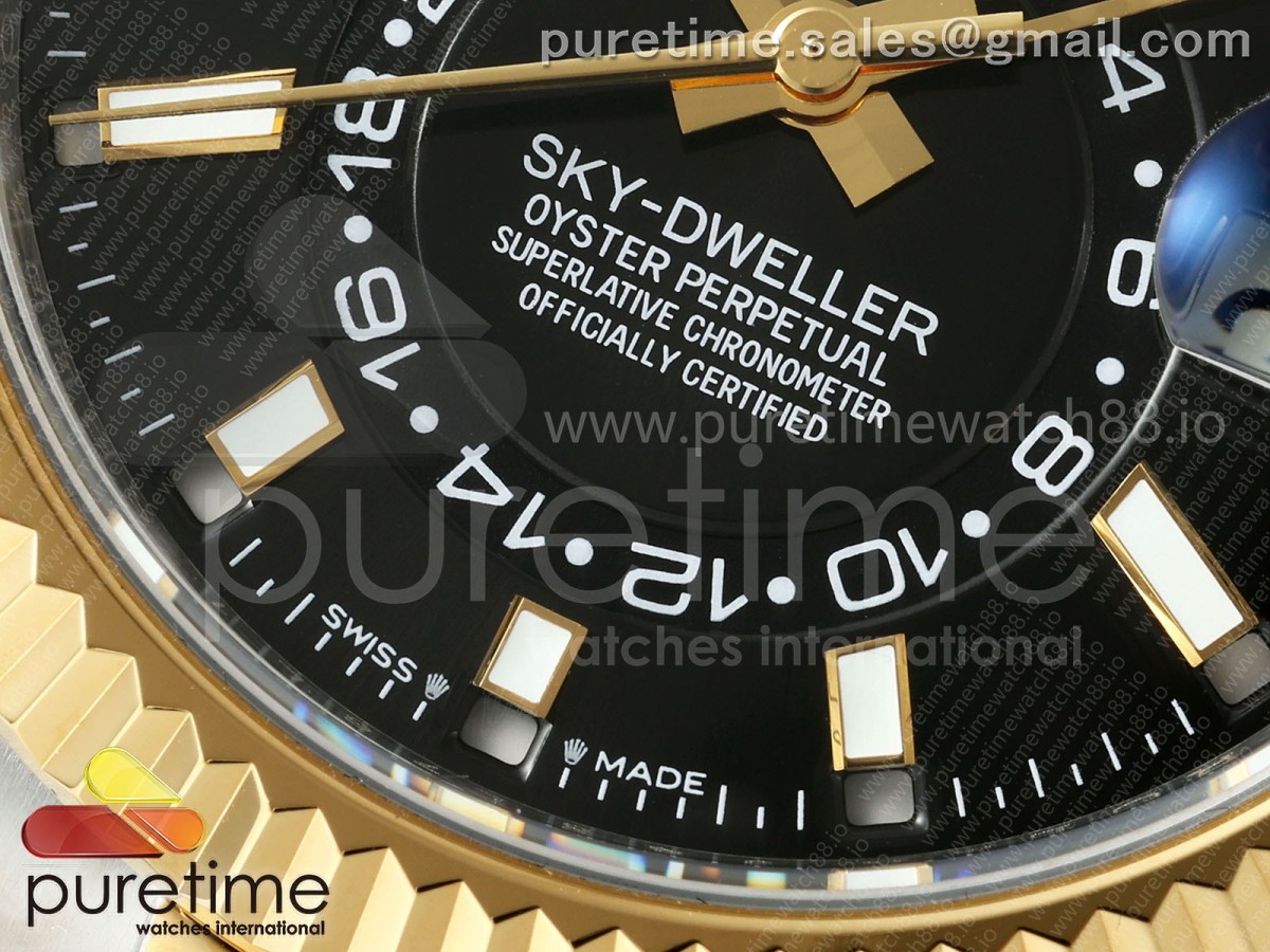 Skydweller 336933 SS/YG Noob Black Dial on SS/YG Jubilee Bracelet A9002 V2