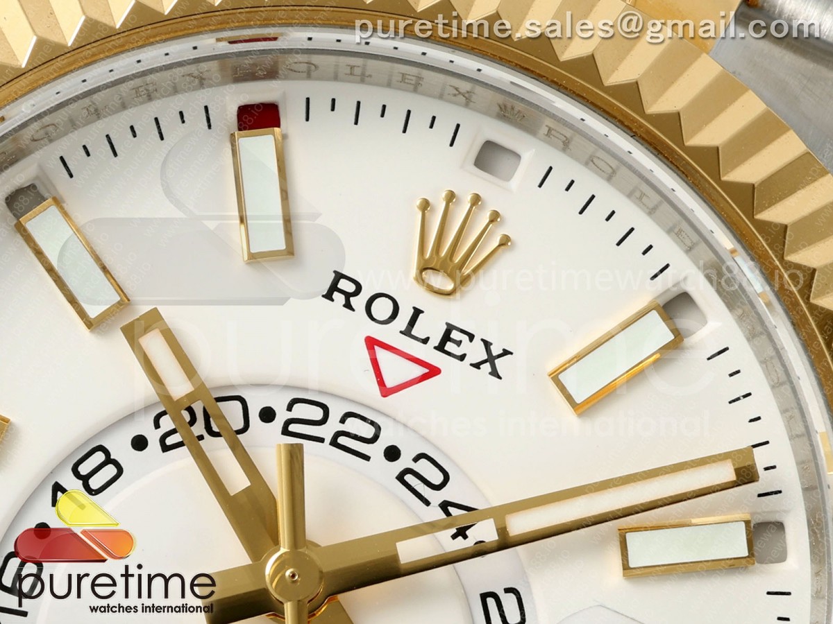 Skydweller 336933 SS/YG Noob White Dial on SS/YG Jubilee Bracelet A9002 V2