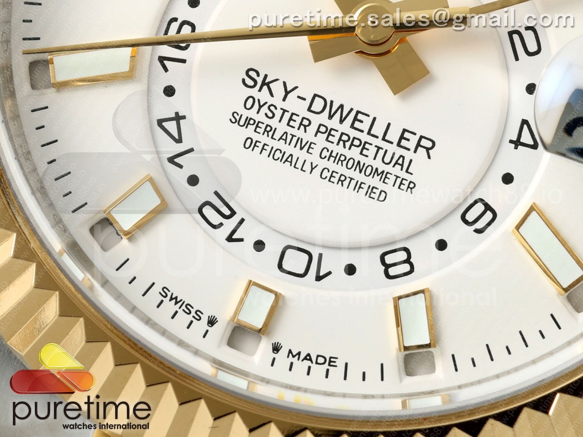 Skydweller 336933 SS/YG Noob White Dial on SS/YG Jubilee Bracelet A9002 V2