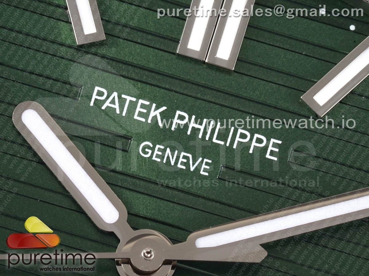 Nautilus 5711/1A 3KF Green Textured Dial on SS Bracelet A324 V2