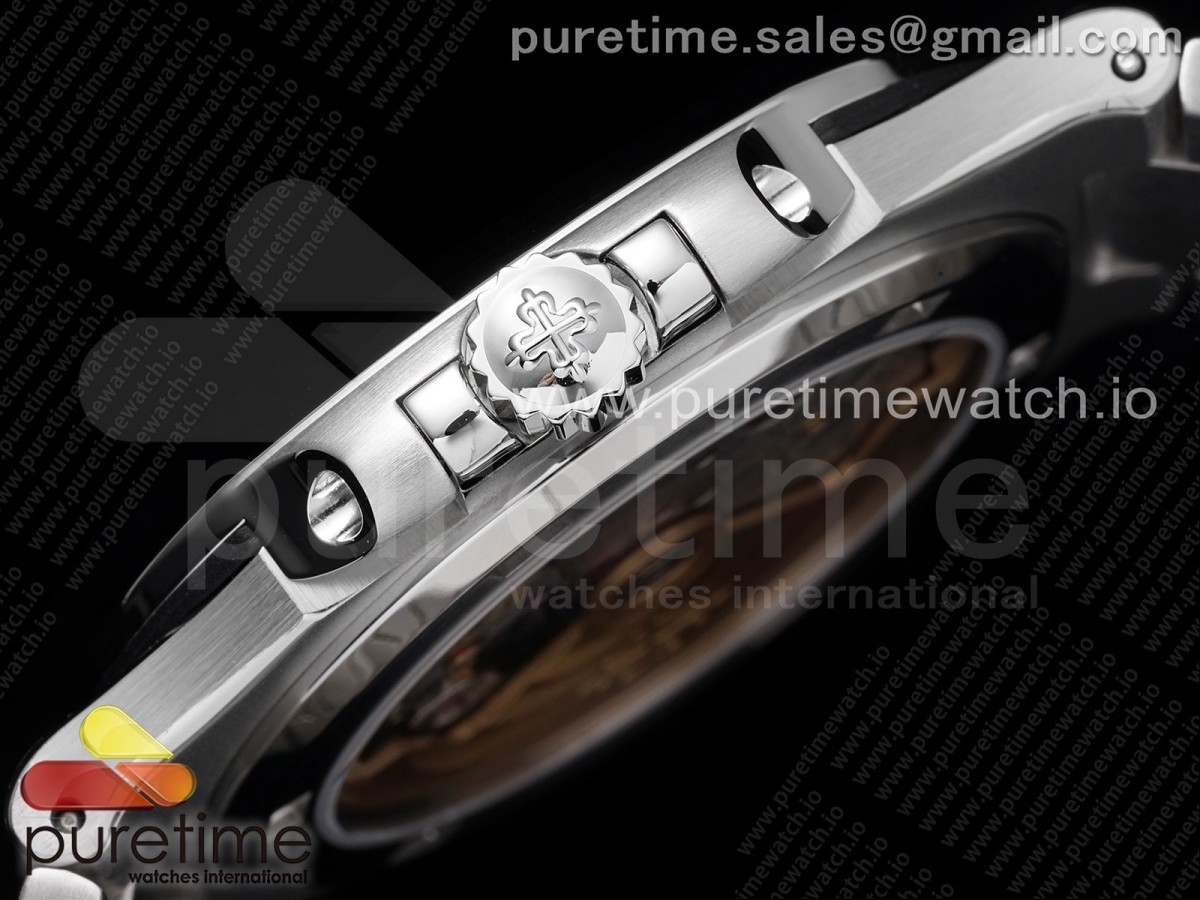 Nautilus 5711/1A 3KF Green Textured Dial on SS Bracelet A324 V2