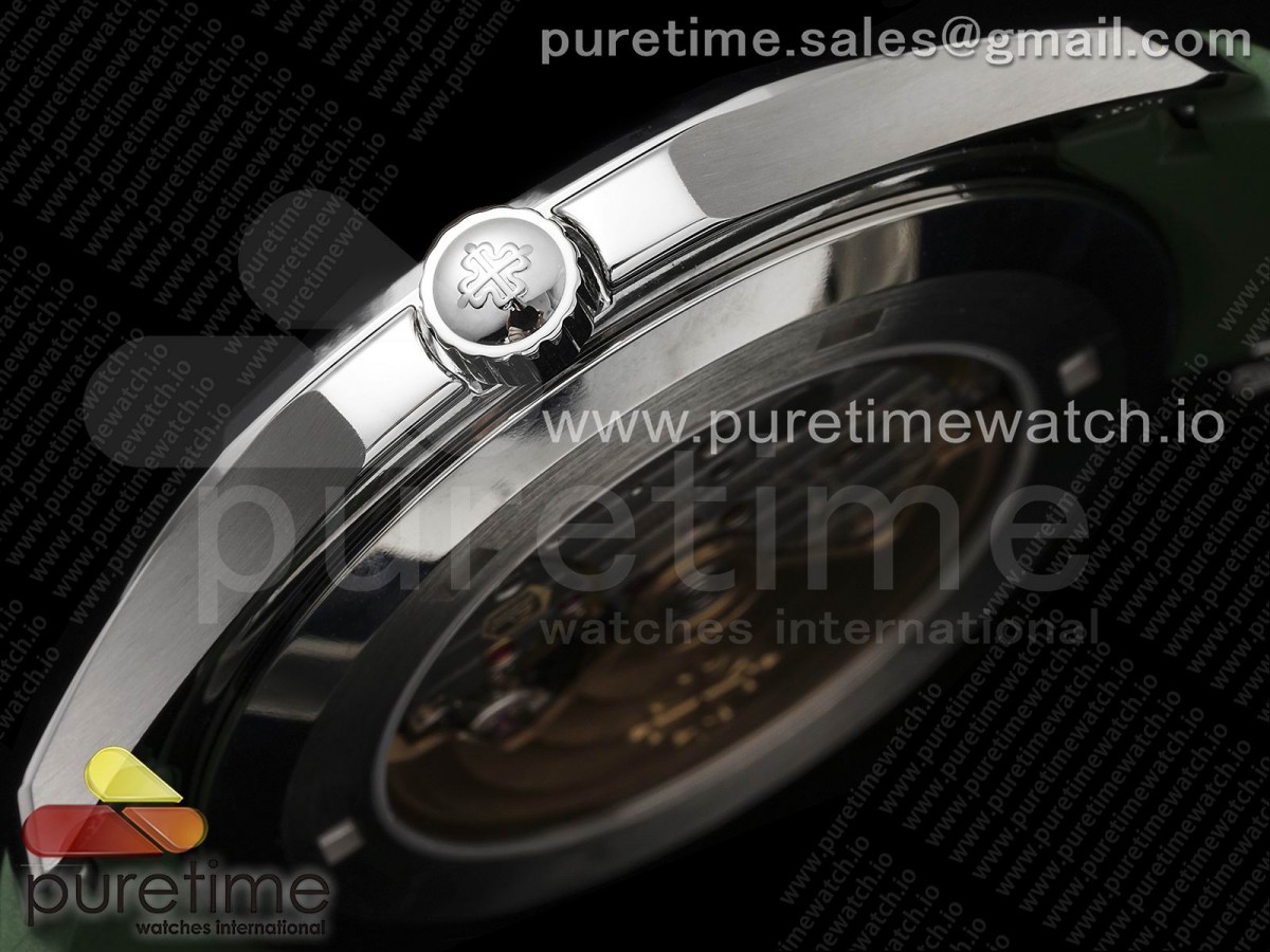 Aquanaut 5168G 42mm SS 3KF Green Dial on Green Rubber Strap A324 V2