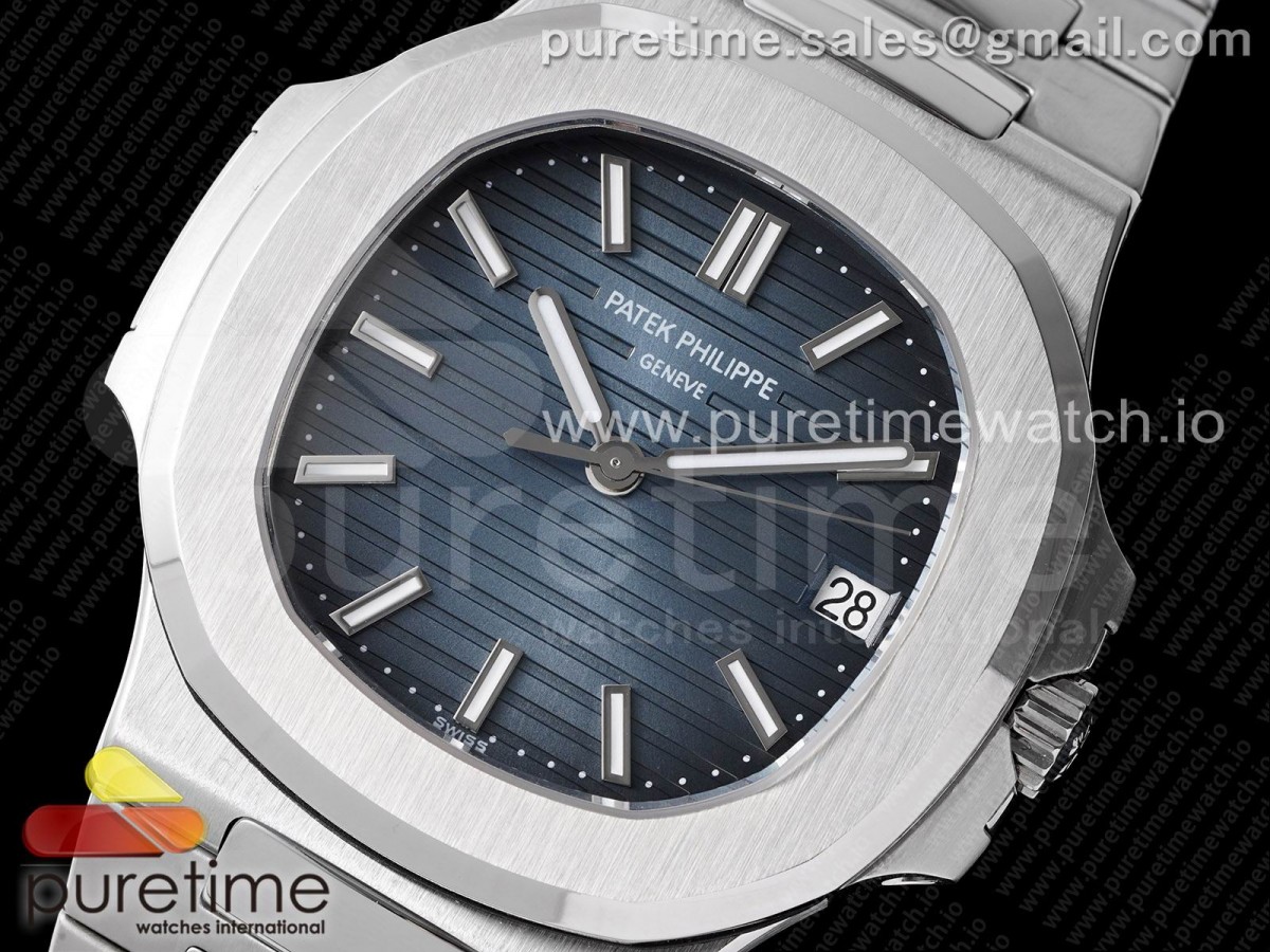Nautilus 5711/1A 3KF Blue Textured Dial on SS Bracelet A324 V2