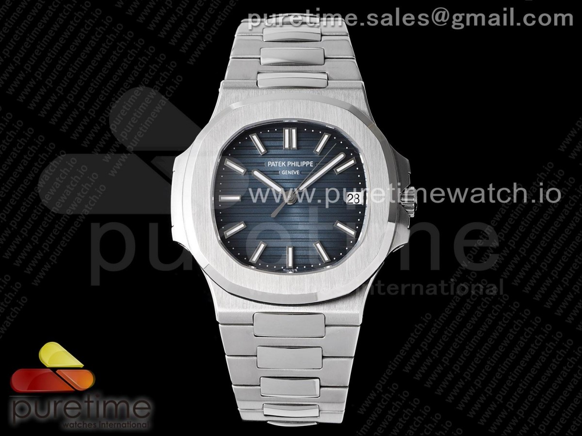 Nautilus 5711/1A 3KF Blue Textured Dial on SS Bracelet A324 V2