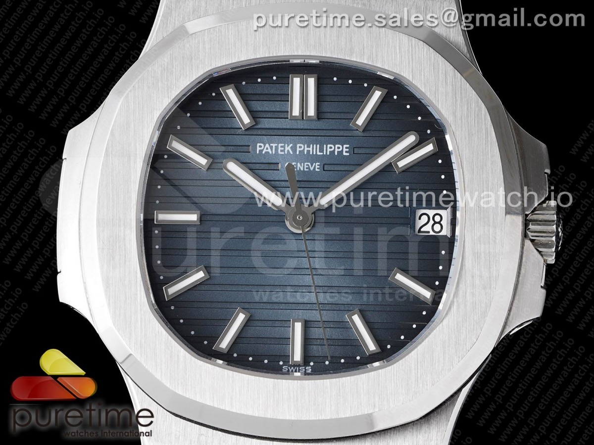 Nautilus 5711/1A 3KF Blue Textured Dial on SS Bracelet A324 V2