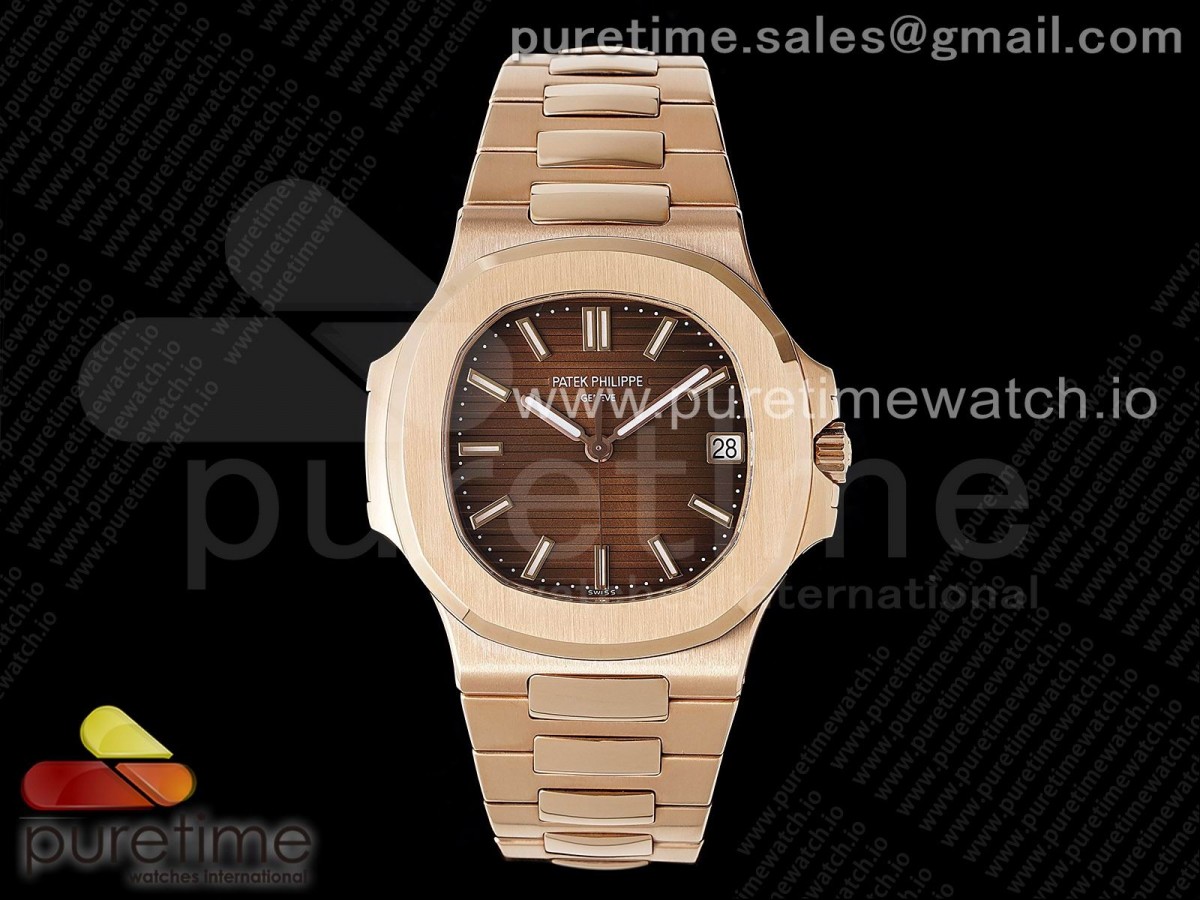 Nautilus 5711/1R RG 3KF Brown Textured Dial on RG Bracelet A324 V2