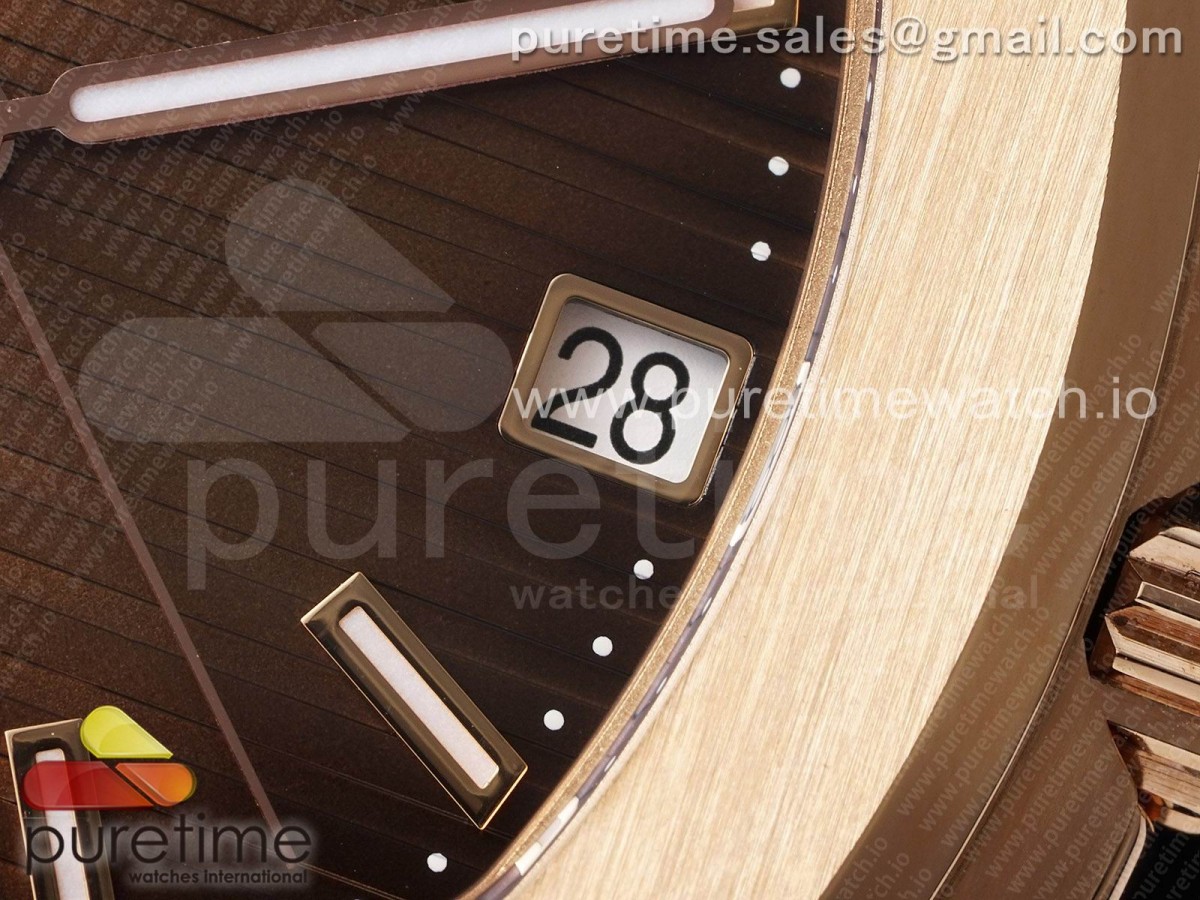 Nautilus 5711/1R RG 3KF Brown Textured Dial on RG Bracelet A324 V2