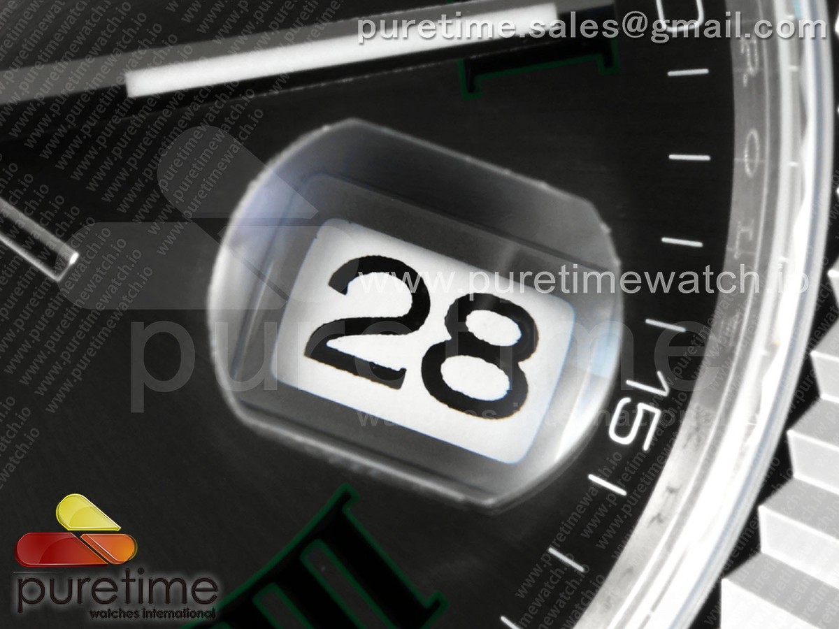 DateJust 41 126334 JQF 904L Steel Gray Dial Green Roman Marker on Oyster Bracelet VR3235