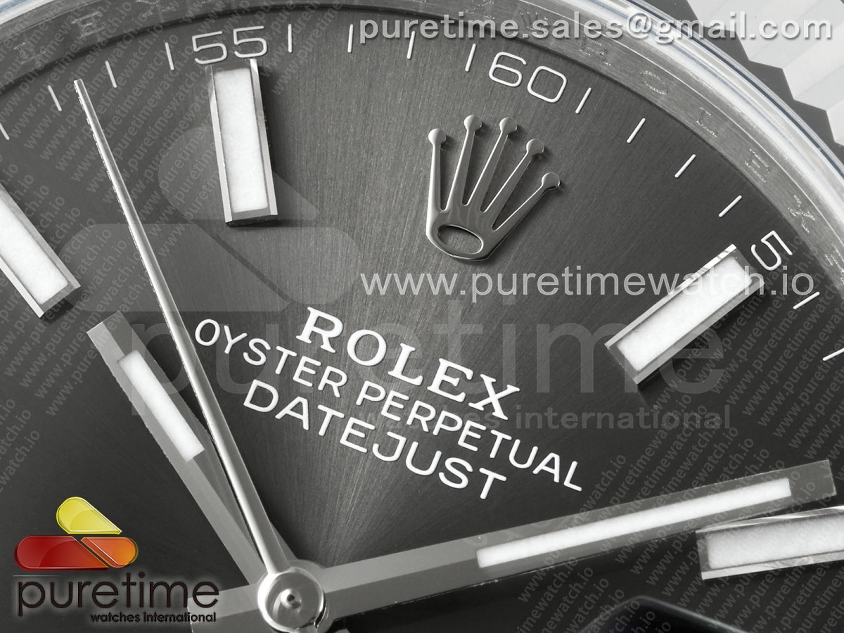 DateJust 41 126334 JQF 904L Steel Gray Stick Dial on Oyster Bracelet VR3235