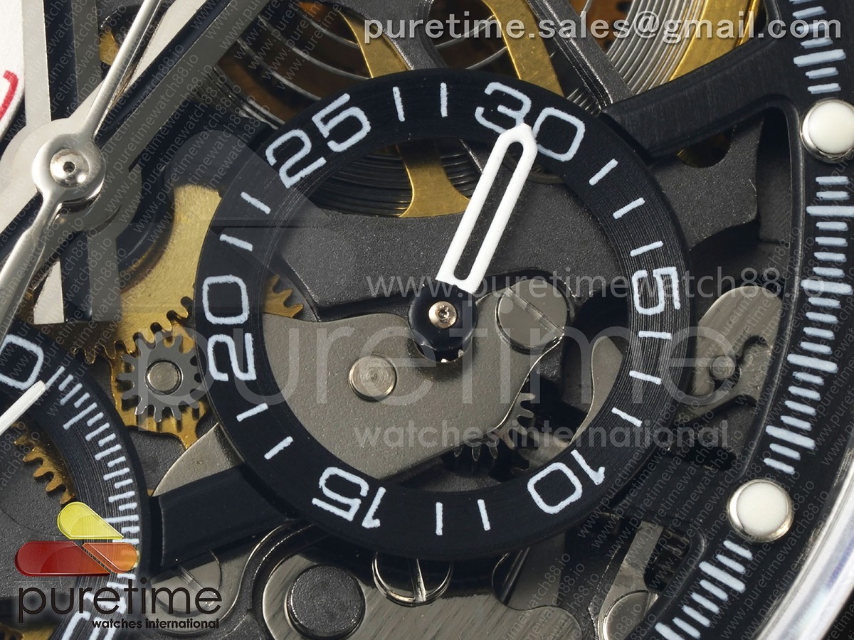 Daytona Artisans SS GETF Skeleton Dial Black Ceramic Bezel on SS Bracelet DD4802