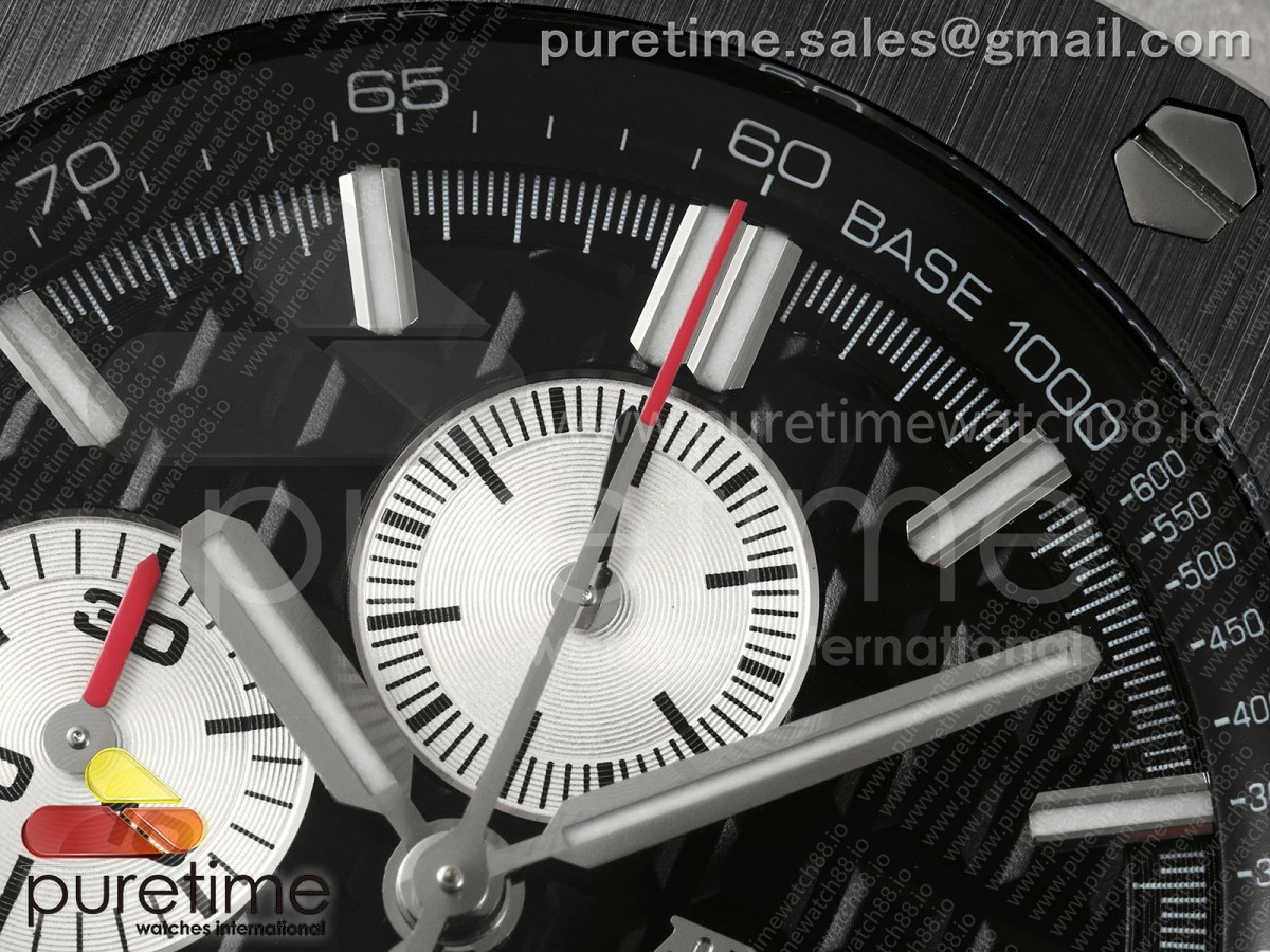 Royal Oak Offshore 44mm Black Ceramic Bezel APF Black/White Dial on Black Rubber Strap A3126 V2