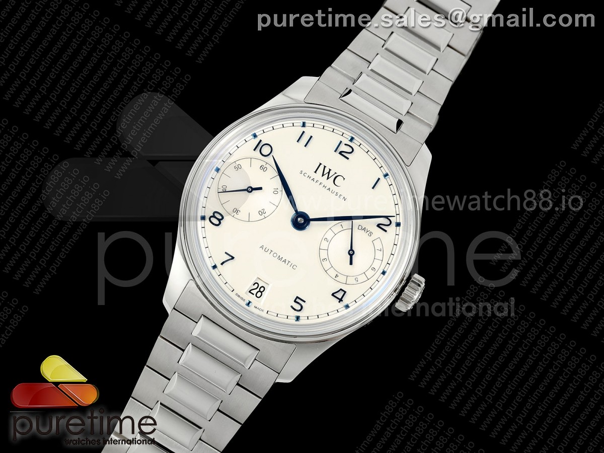 Portugieser Automatic 42mm SS APSF White/Blue Dial on SS Bracelet A52010
