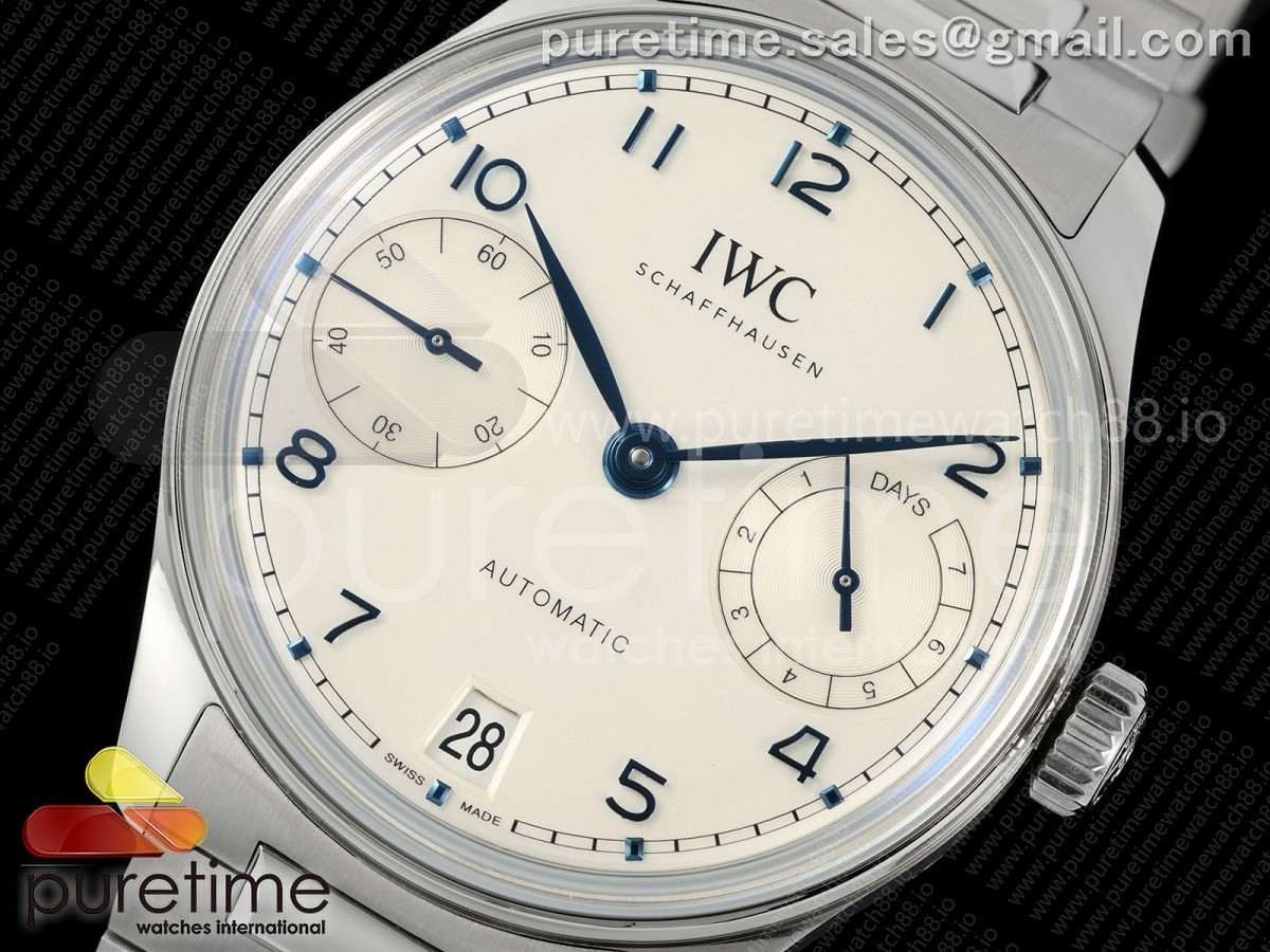 Portugieser Automatic 42mm SS APSF White/Blue Dial on SS Bracelet A52010