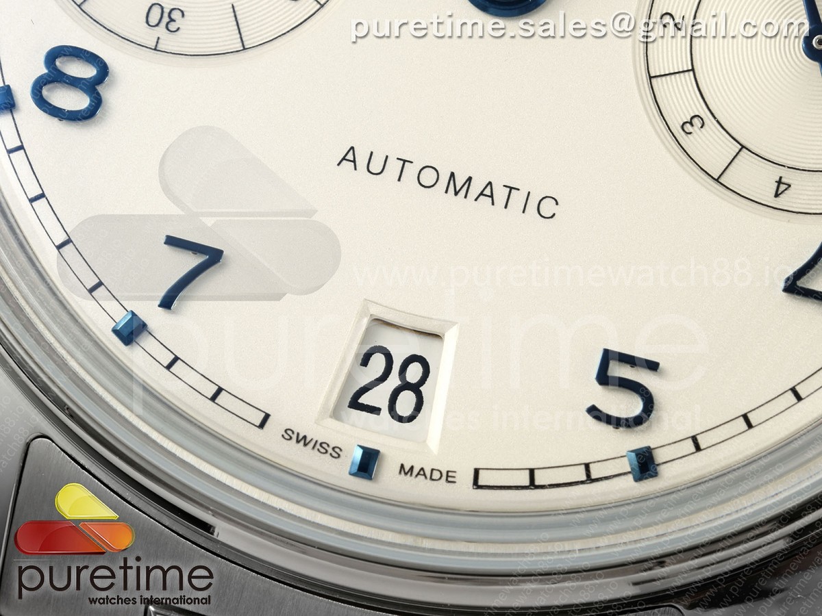 Portugieser Automatic 42mm SS APSF White/Blue Dial on SS Bracelet A52010