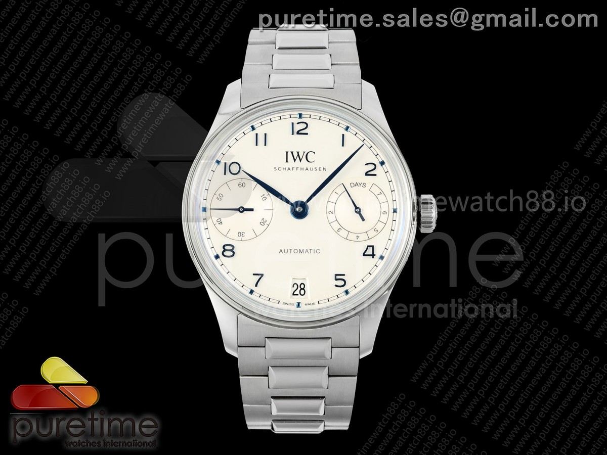 Portugieser Automatic 42mm SS APSF White/Blue Dial on SS Bracelet A52010