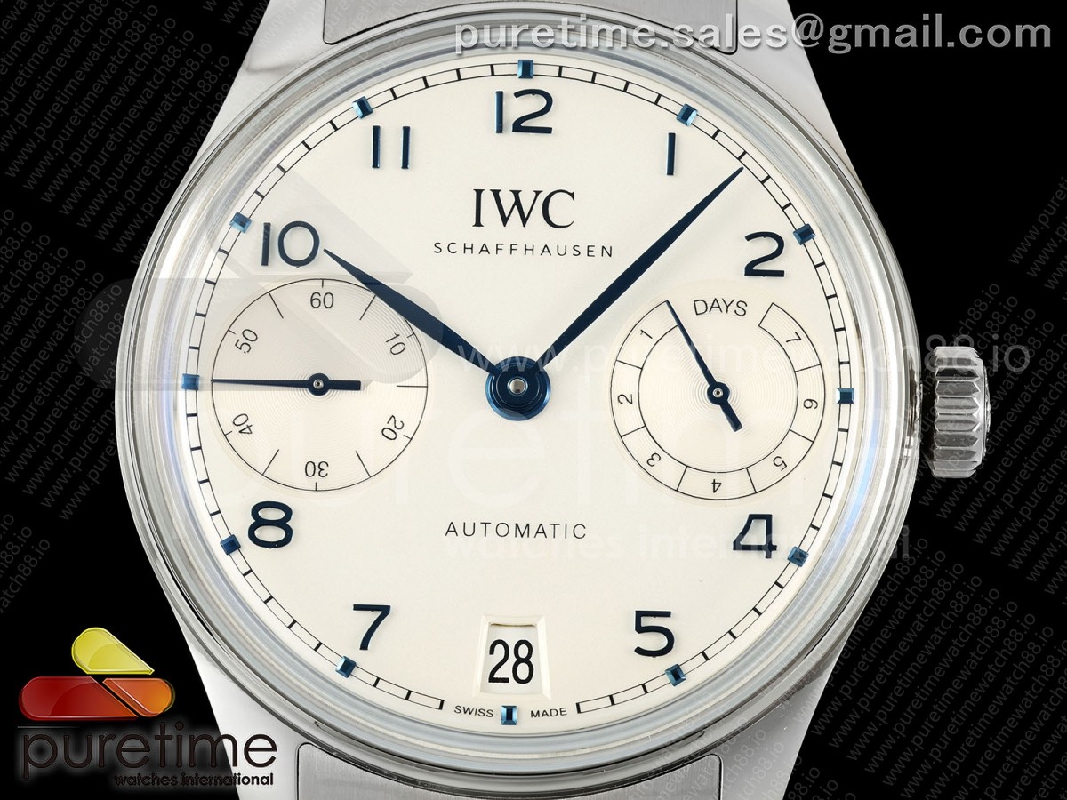 Portugieser Automatic 42mm SS APSF White/Blue Dial on SS Bracelet A52010