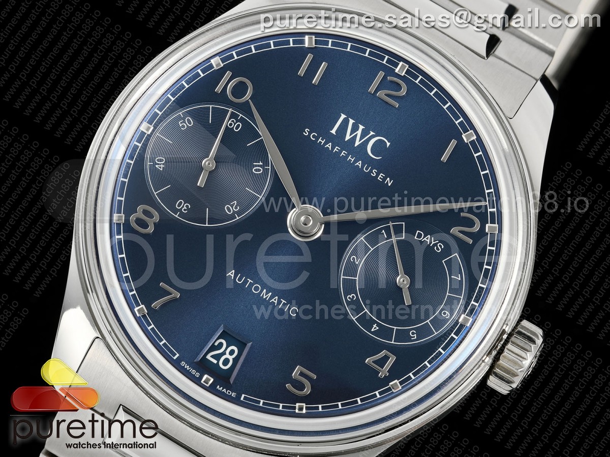 Portugieser Automatic 42mm SS APSF Blue Dial on SS Bracelet A52010