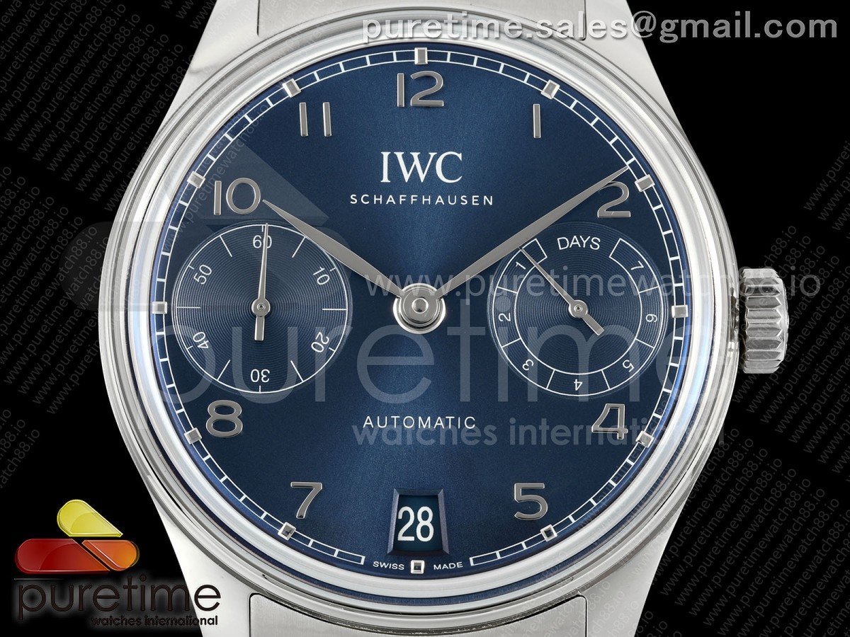 Portugieser Automatic 42mm SS APSF Blue Dial on SS Bracelet A52010
