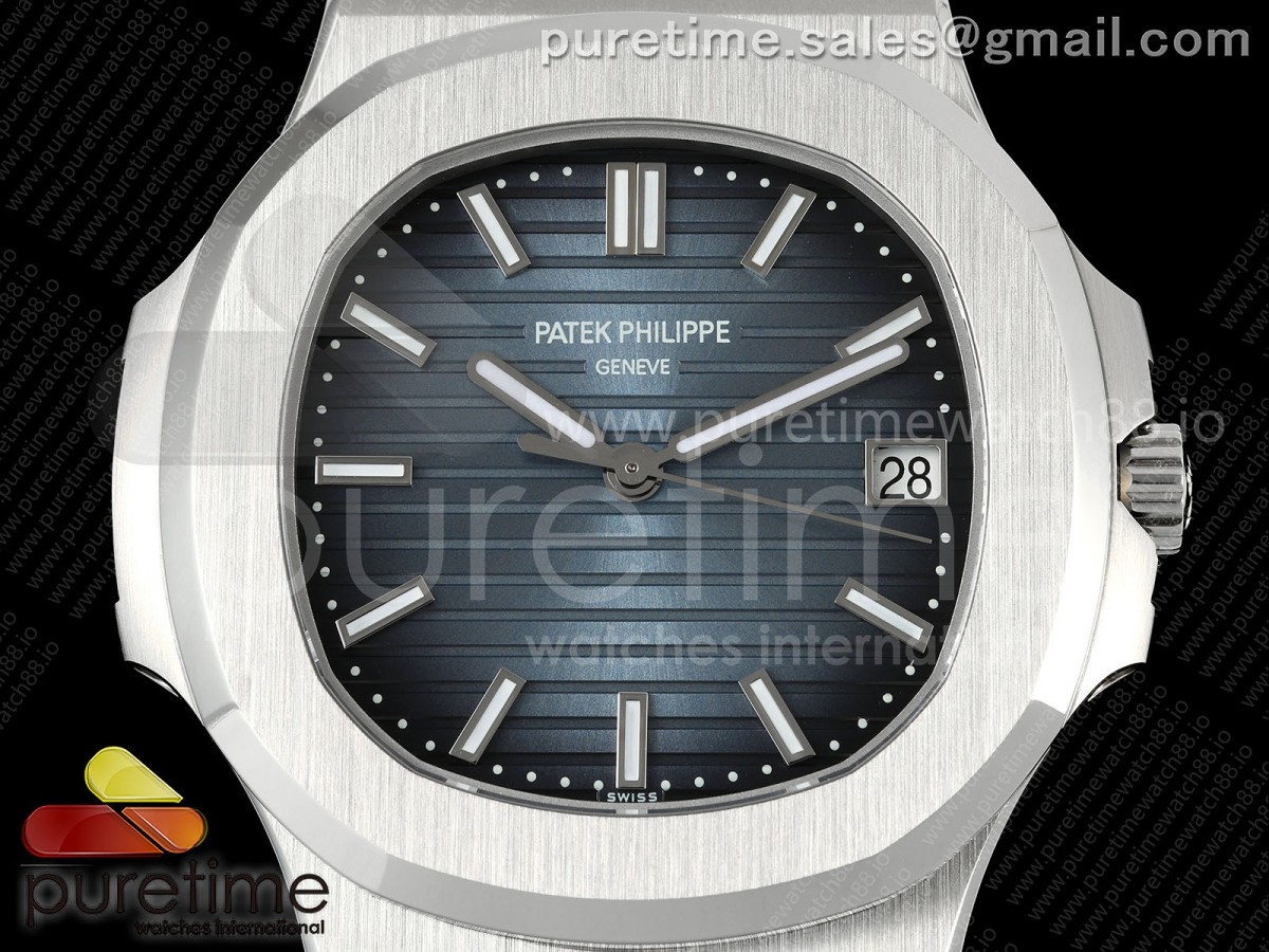 Nautilus 5811 3KF Blue Textured Dial on SS Bracelet A330 V2