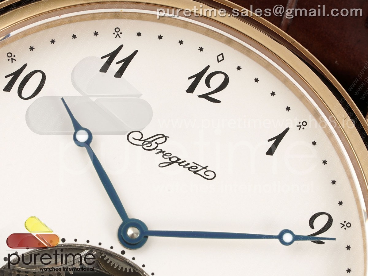Classique Tourbillon RG RMS White Numeral Dial on Brown Leather Strap