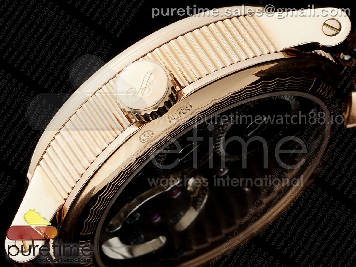Classique Tourbillon RG RMS White Numeral Dial on Brown Leather Strap