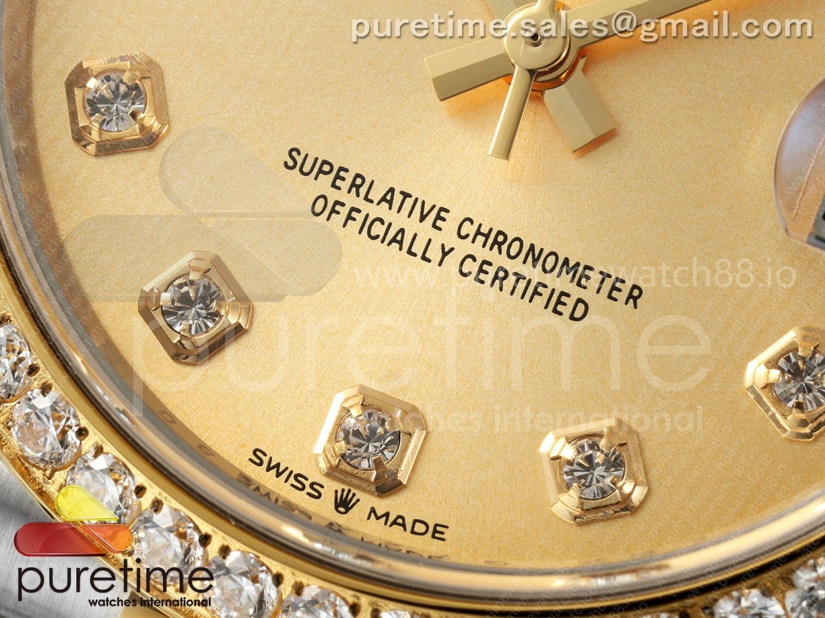 DateJust 31 Ladies Diamonds Bezel SS/YG THB YG Diamonds Dial on Jubilee Bracelet A2236