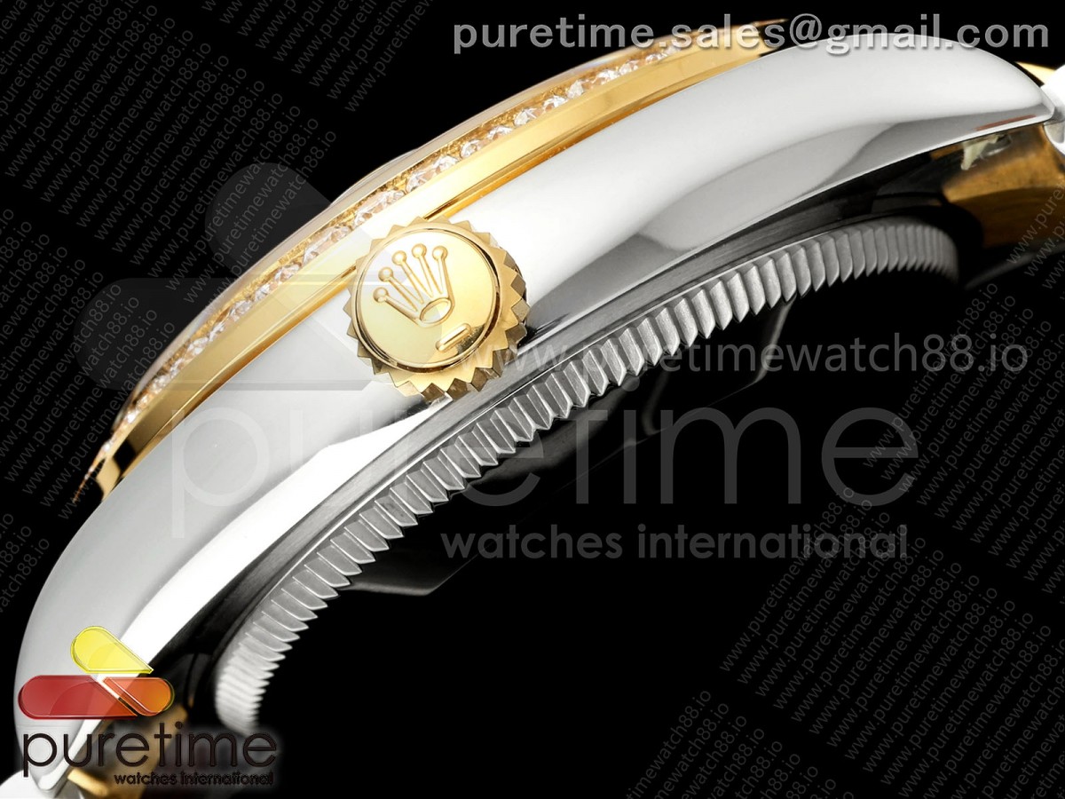 DateJust 31 Ladies Diamonds Bezel SS/YG THB Green Roman Dial on Oyster Bracelet A2236