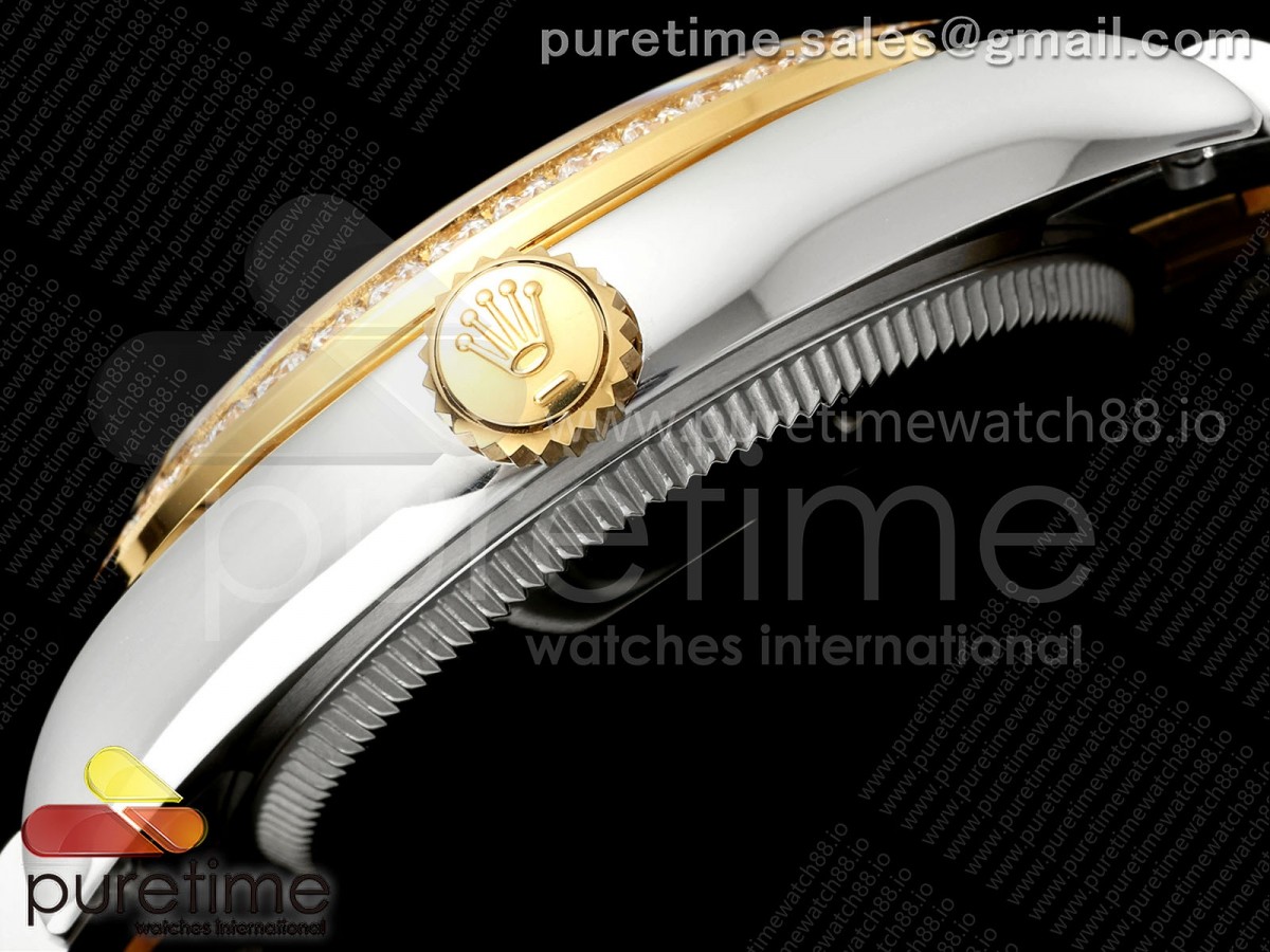 DateJust 31 Ladies Diamonds Bezel SS/YG THB Brown Diamonds Dial on Jubilee Bracelet A2236