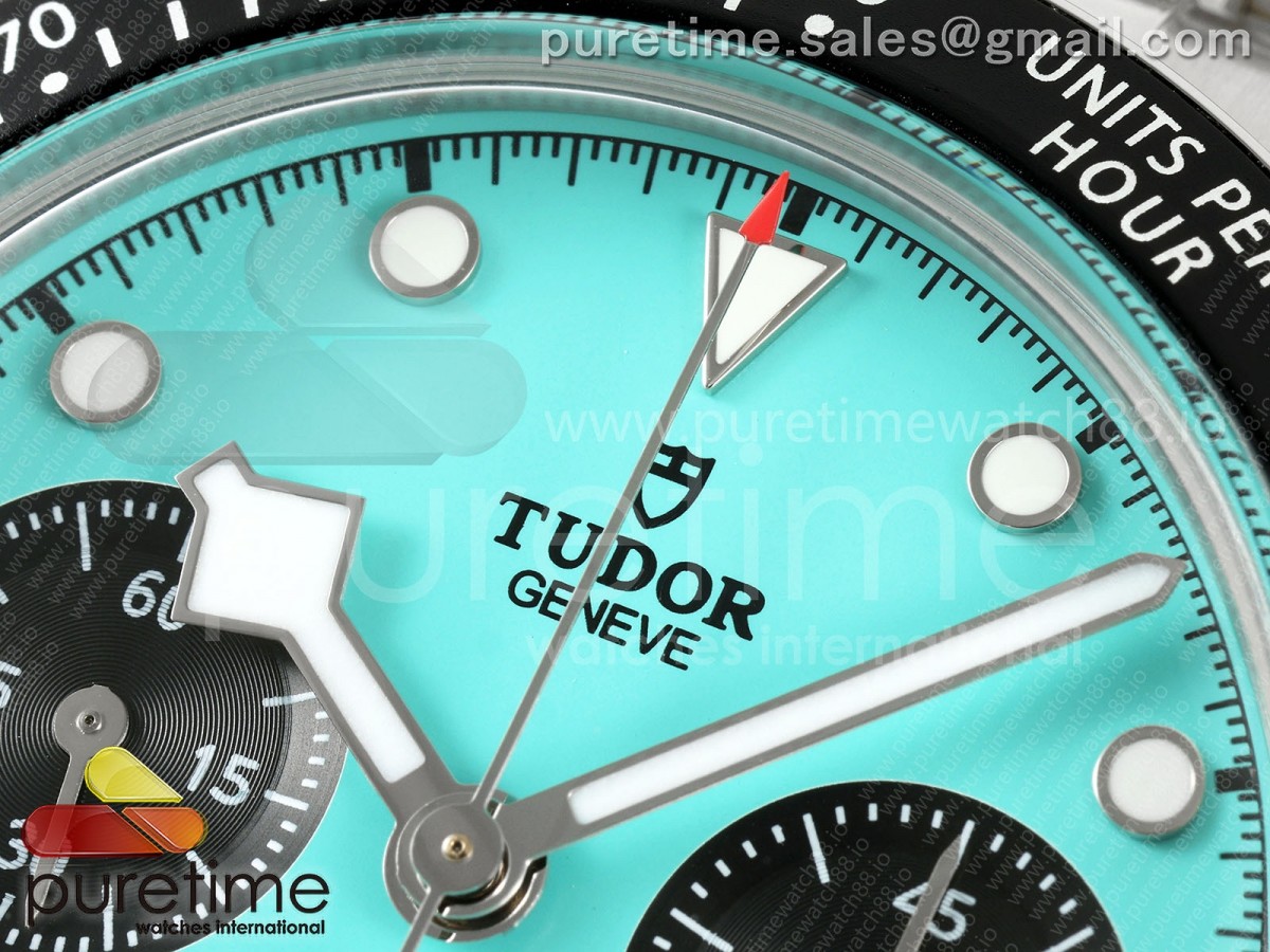 Black Bay Chrono SS BLSF Blue Dial on Jubilee Strap A7750