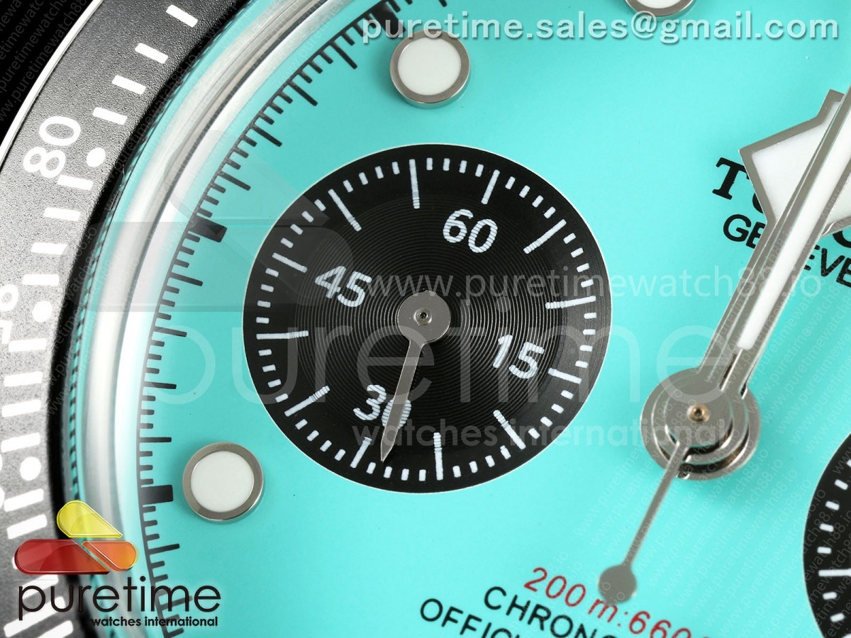 Black Bay Chrono SS BLSF Blue Dial on Jubilee Strap A7750