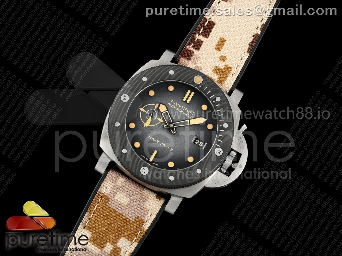 PAM1669 Submersible 44mm VSF Gray Ombre Dial on Camouflage Strap P900
