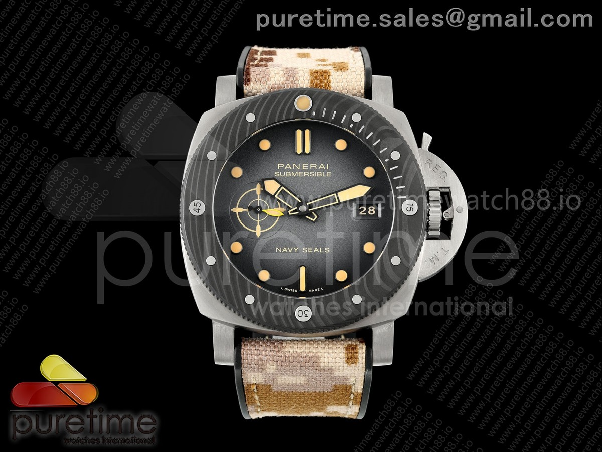 PAM1669 Submersible 44mm VSF Gray Ombre Dial on Camouflage Strap P900