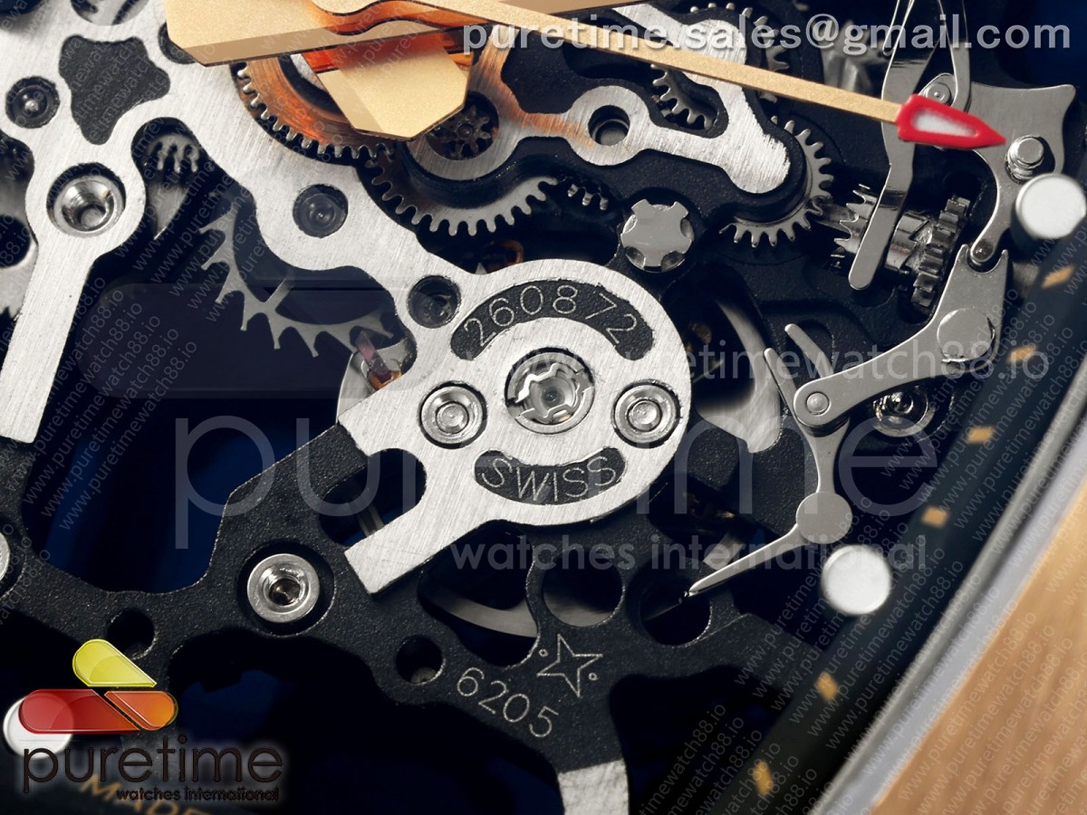 RM035 Americas RG ZF Skeleton Dial on Black Rubber Strap RMUL1