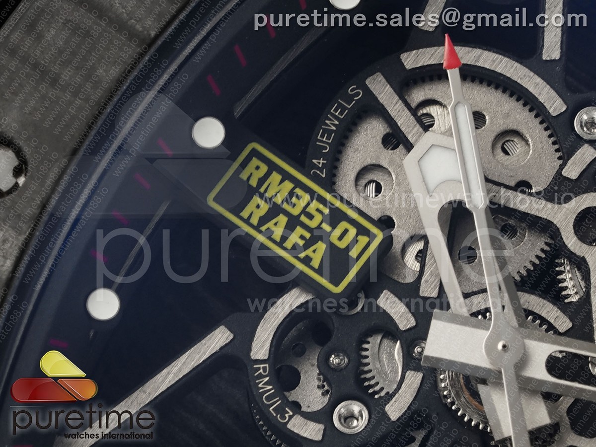 RM35-01 NTPT ZF Skeleton Dial on Black Rubber Strap RMUL3