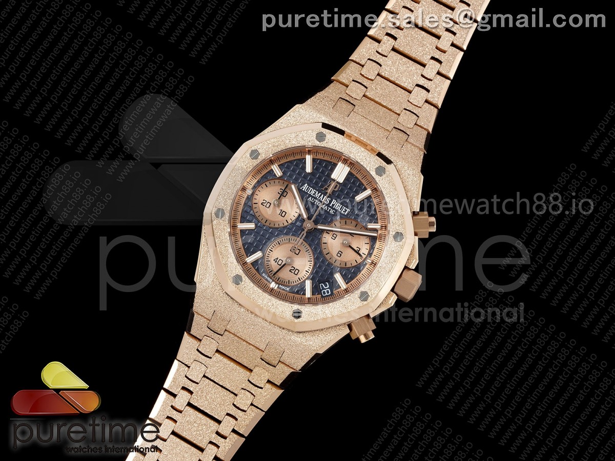 Royal Oak Chrono 26240 Frosted RG APSF Blue Dial on RG Bracelet SA4401
