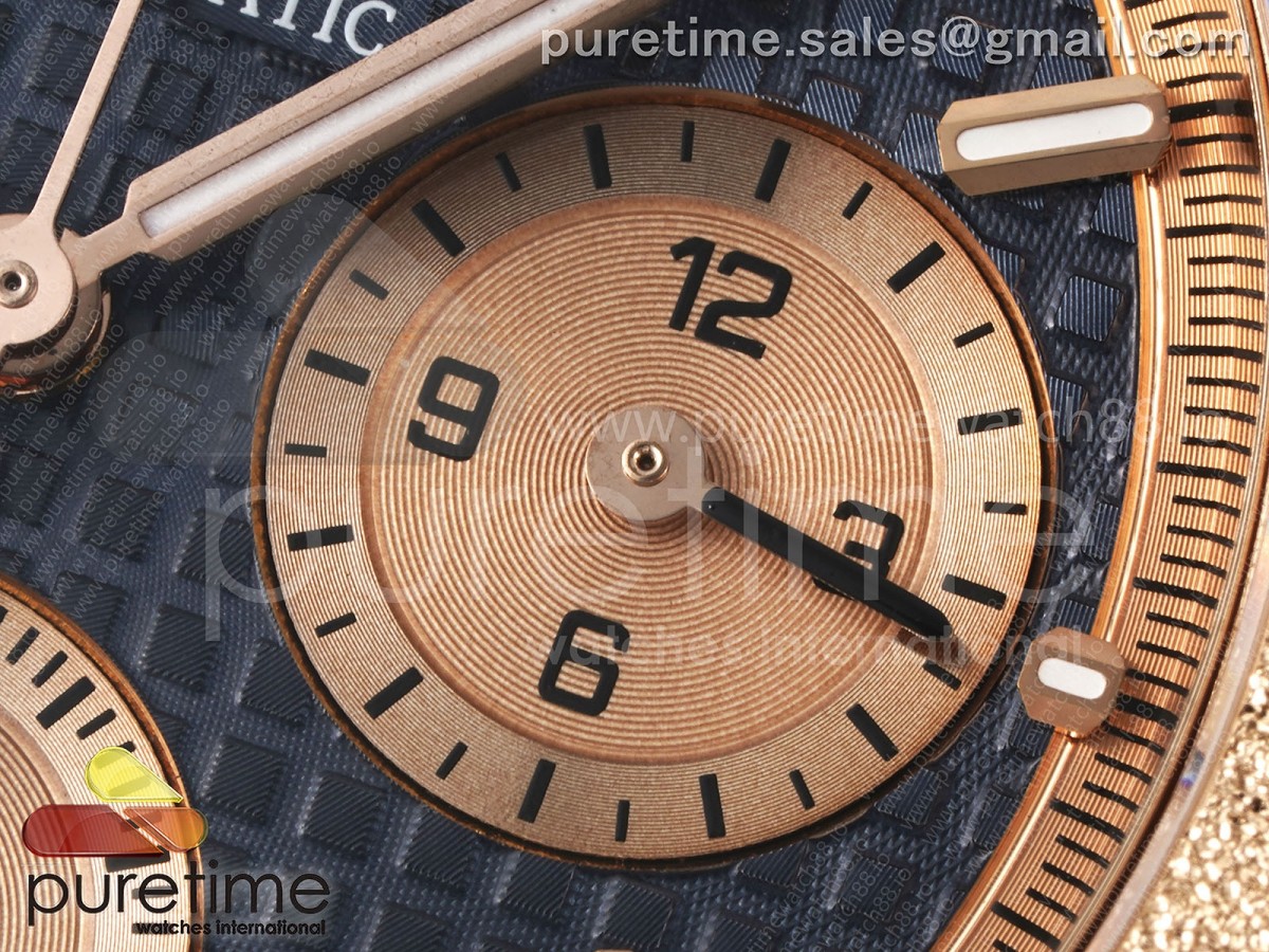 Royal Oak Chrono 26240 Frosted RG APSF Blue Dial on RG Bracelet SA4401