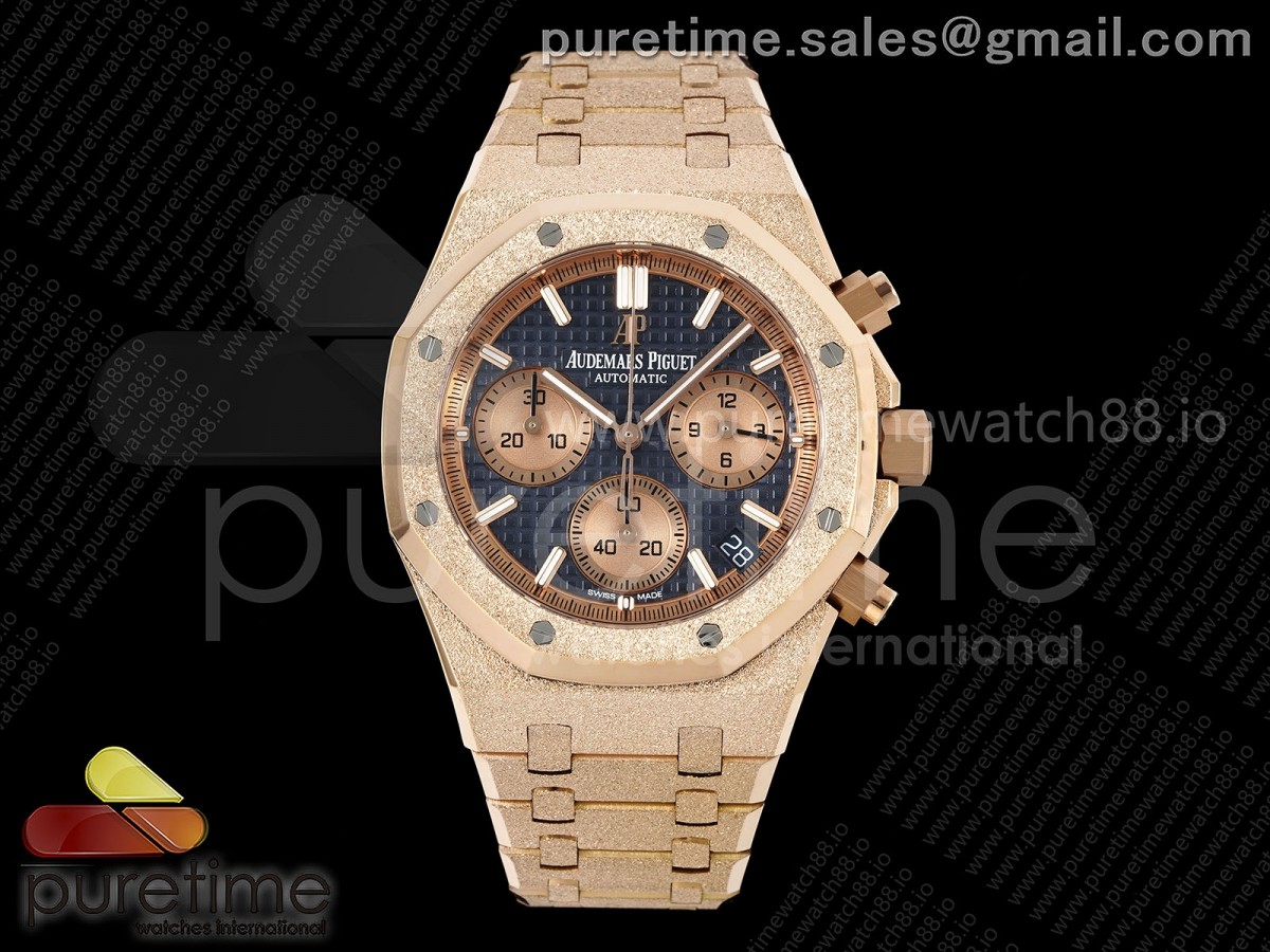 Royal Oak Chrono 26240 Frosted RG APSF Blue Dial on RG Bracelet SA4401